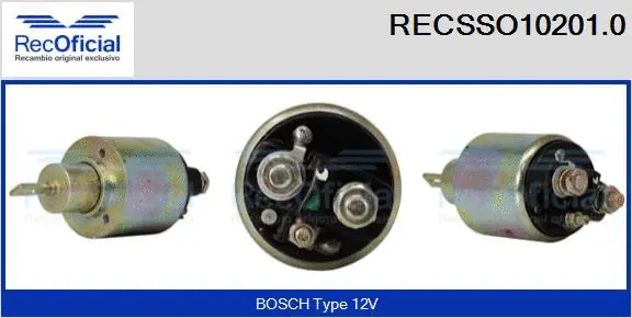 Solenoid Switch, starter (RECSSO10201.0)