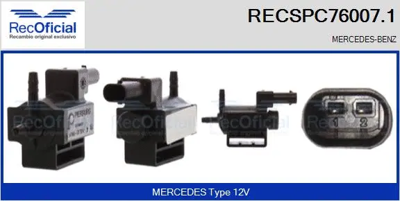 Pressure Converter, exhaust control (RECSPC76007.1)