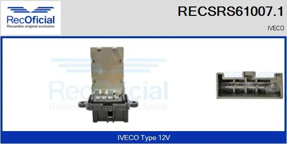 Resistor, interior blower (RECSRS61007.1)