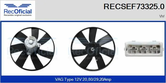 Fan, engine cooling (RECSEF73325.0)