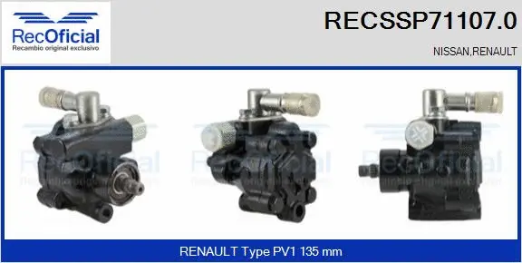 Hydraulic Pump, steering (RECSSP71107.0)