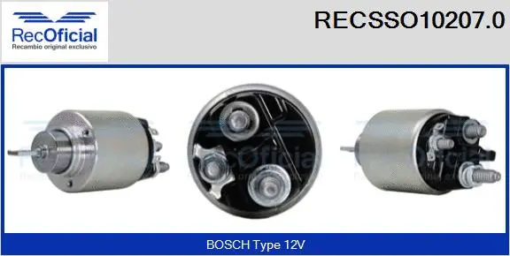 Solenoid Switch, starter (RECSSO10207.0)