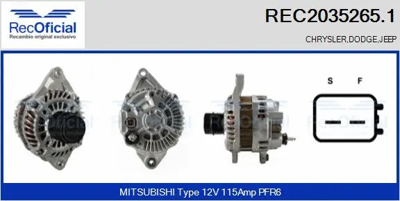 Alternator (REC2035265.1)