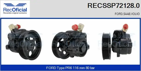 Hydraulic Pump, steering (RECSSP72128.0)