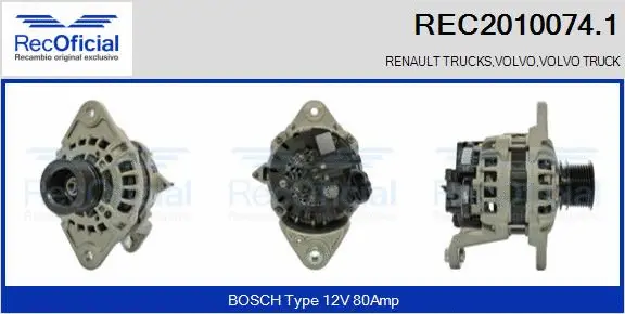 Alternator (REC2010074.1)