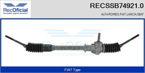 Steering Gear (RECSSB74921.0)
