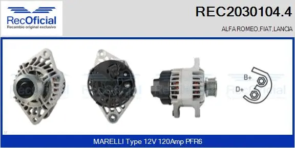 Alternator (REC2030104.4)