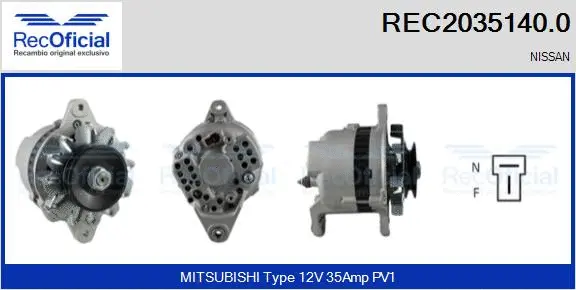 Alternator (REC2035140.0)