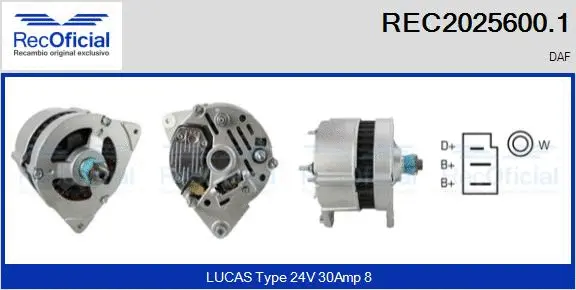 Alternator (REC2025600.1)