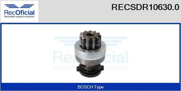 Pinion, starter (RECSDR10630.0)