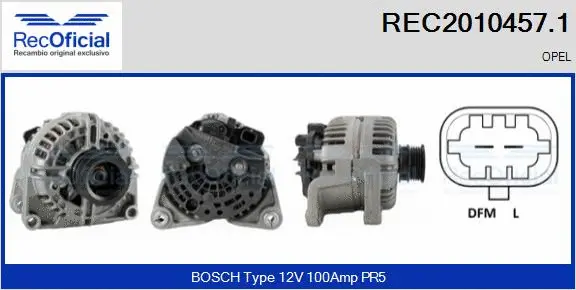 Alternator (REC2010457.1)