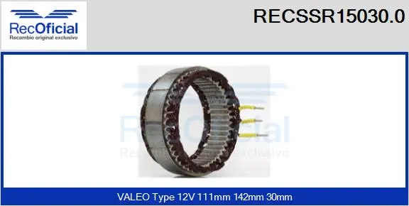 Stator, alternator (RECSSR15030.0)