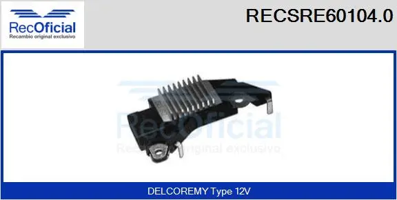Alternator Regulator (RECSRE60104.0)
