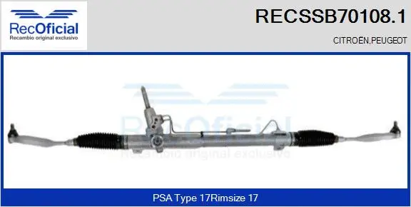 Steering Gear (RECSSB70108.1)