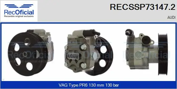 Hydraulic Pump, steering (RECSSP73147.2)