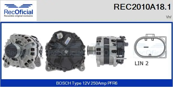 Alternator (REC2010A18.1)