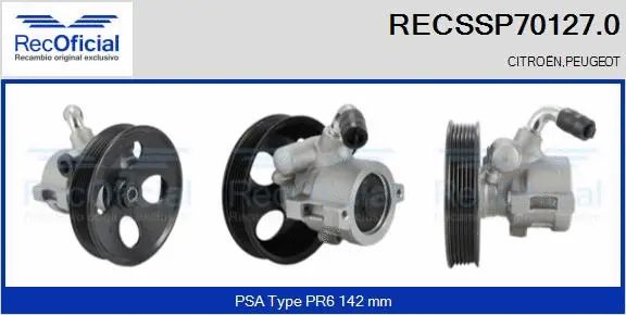 Hydraulic Pump, steering (RECSSP70127.0)