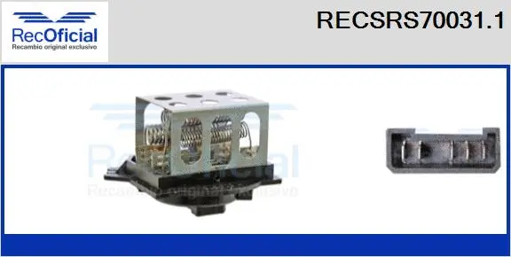 Resistor, interior blower (RECSRS70031.1)