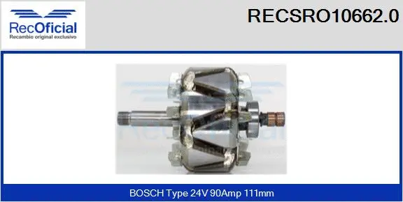 Rotor, alternator (RECSRO10662.0)