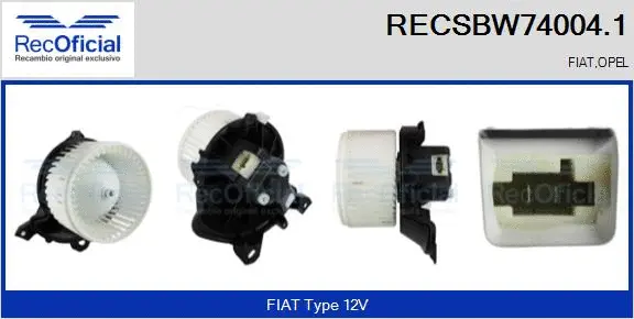 Interior Blower (RECSBW74004.1)