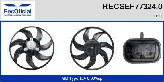 Fan, engine cooling (RECSEF77324.0)