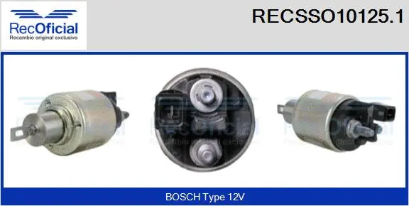 Solenoid Switch, starter (RECSSO10125.1)