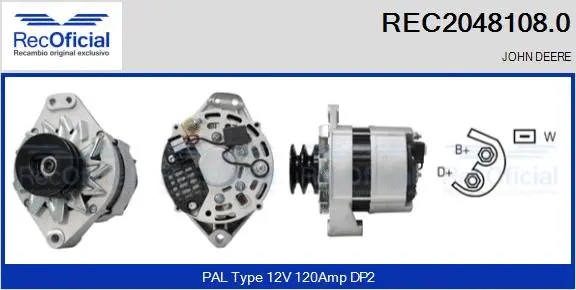 Alternator (REC2048108.0)
