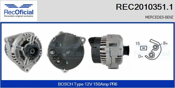 Alternator (REC2010351.1)