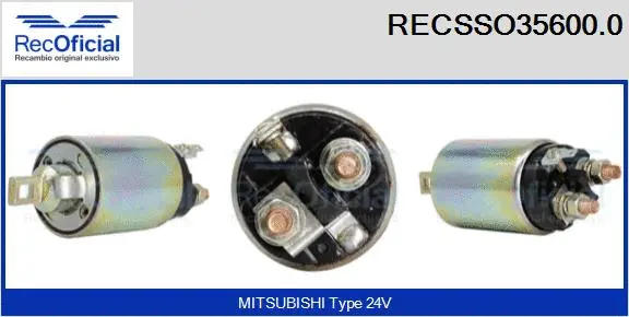 Solenoid Switch, starter (RECSSO35600.0)