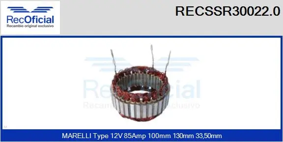 Stator, alternator (RECSSR30022.0)