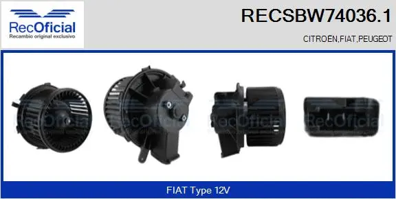 Interior Blower (RECSBW74036.1)