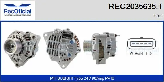 Alternator (REC2035635.1)