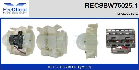Interior Blower (RECSBW76025.1)