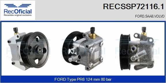 Hydraulic Pump, steering (RECSSP72116.1)