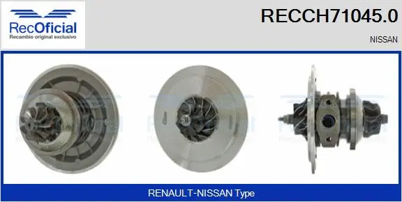 Core assembly, turbocharger (RECCH71045.0)