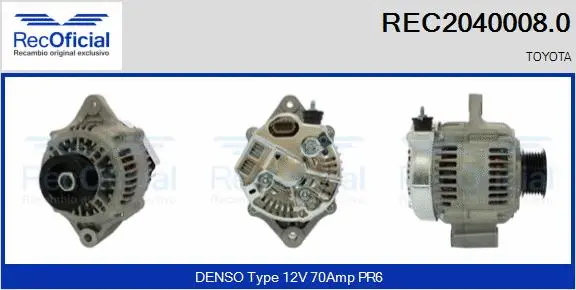 Alternator (REC2040008.0)