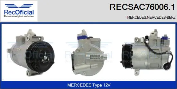 Compressor, air conditioning (RECSAC76006.1)