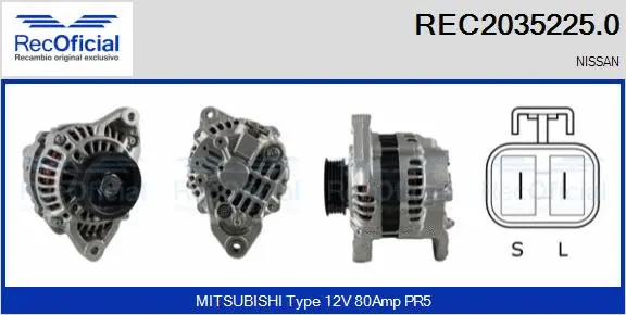 Alternator (REC2035225.0)