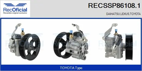 Hydraulic Pump, steering (RECSSP86108.1)
