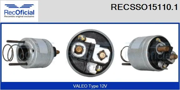 Solenoid Switch, starter (RECSSO15110.1)