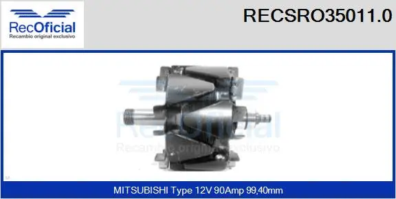 Rotor, alternator (RECSRO35011.0)