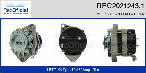 Alternator (REC2021243.1)