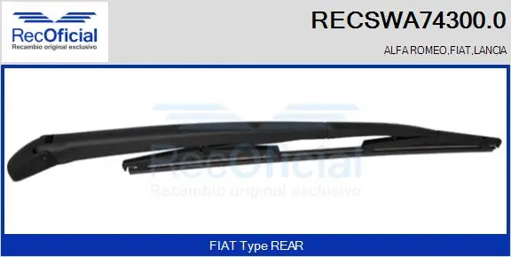 Wiper Arm, window cleaning (RECSWA74300.0)