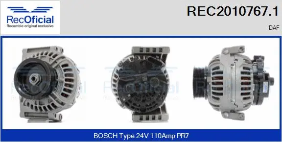 Alternator (REC2010767.1)