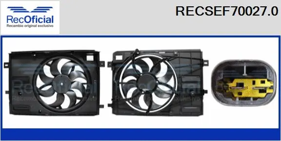 Electric Motor, radiator fan (RECSEF70027.0)