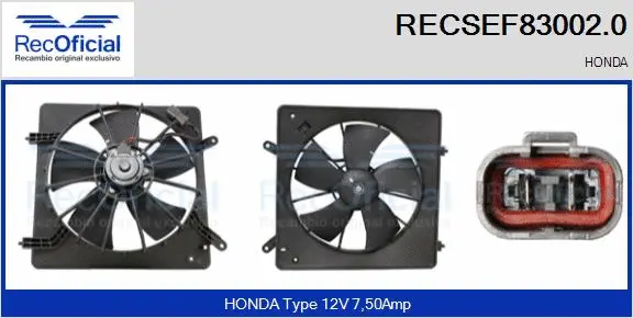 Electric Motor, radiator fan (RECSEF83002.0)