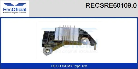 Alternator Regulator (RECSRE60109.0)