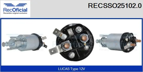 Solenoid Switch, starter (RECSSO25102.0)