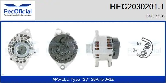Alternator (REC2030201.1)
