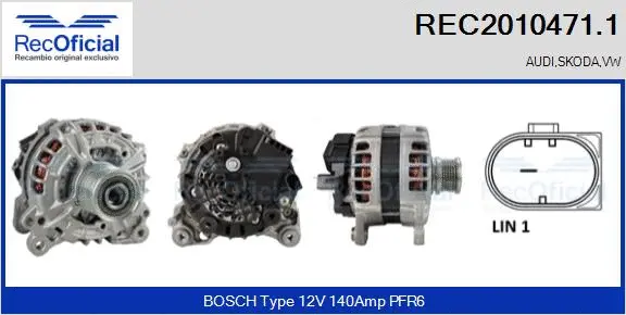 Alternator (REC2010471.1)